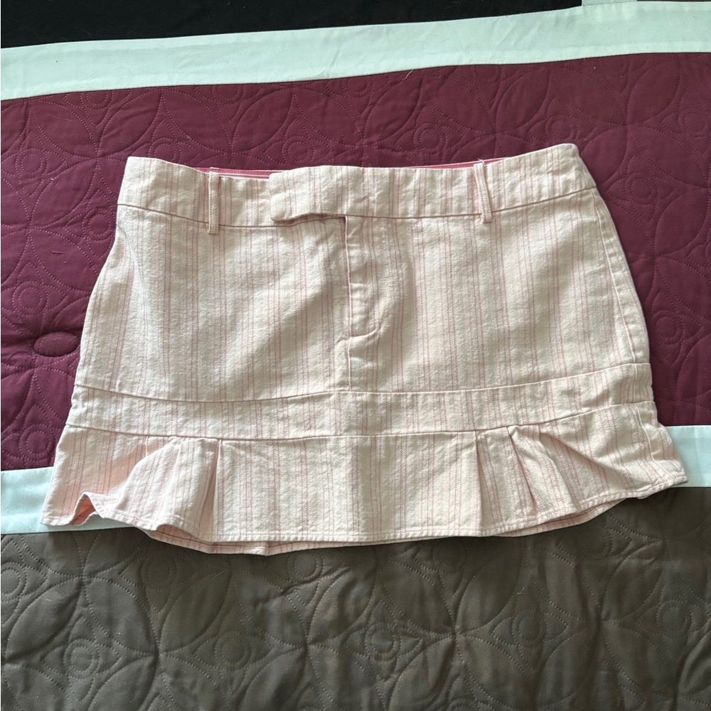 American Eagle Outfitters Pink Pleated Mini Pencil Skirt